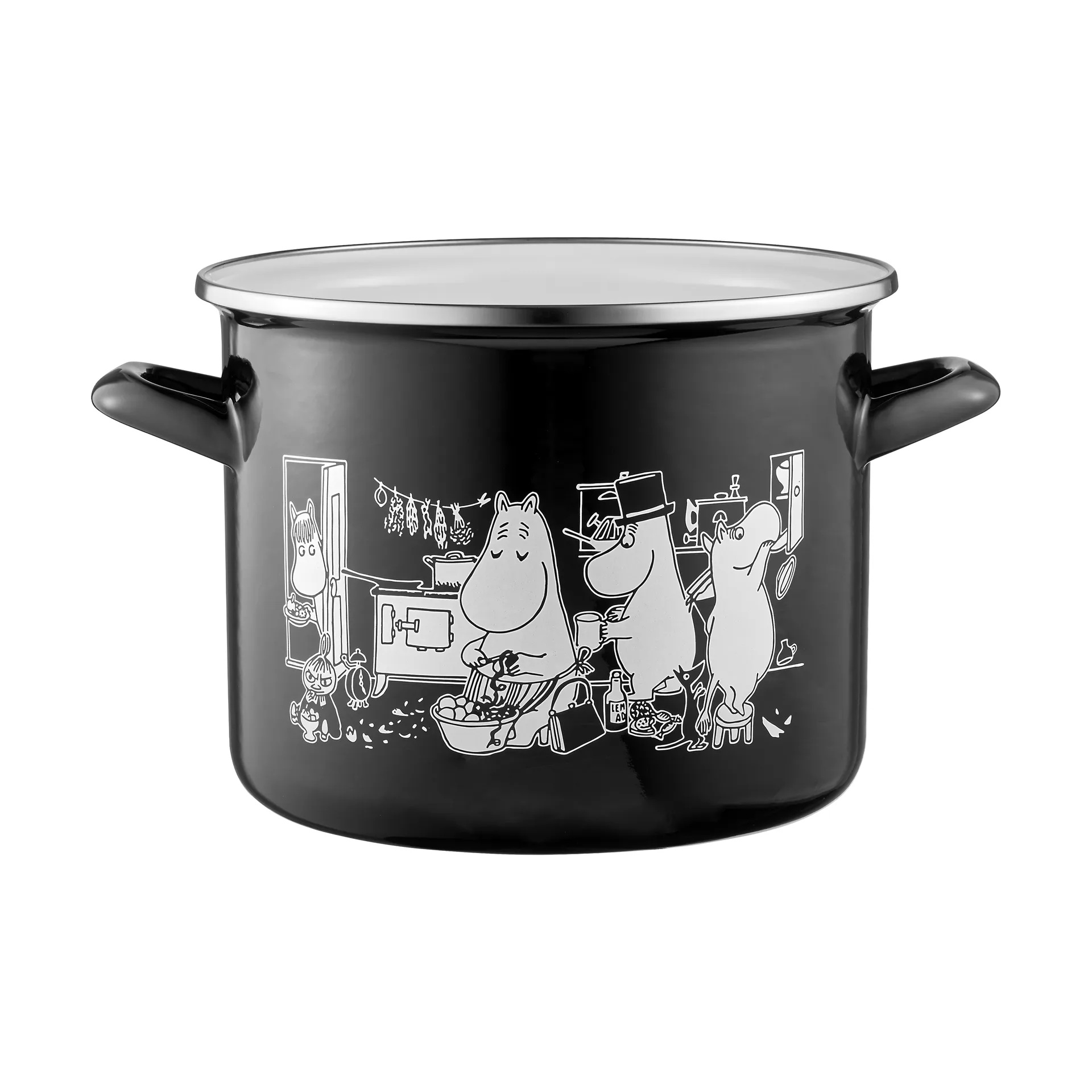 Olla esmaltada Mumin con tapa alta 3,5 L, Cocina Muurla