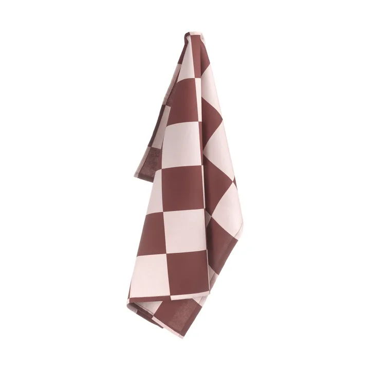 Paño de cocina Checks & Stripes - Brown-pink, 50x65cm - Muurla