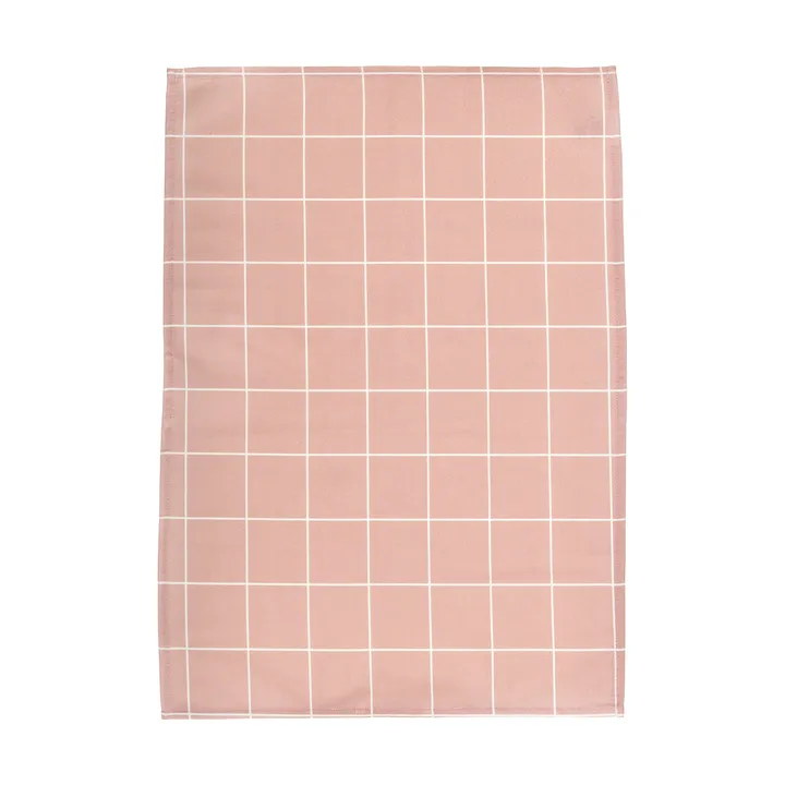 Paño de cocina Checks & Stripes - Rosa, 50x65 cm - Muurla