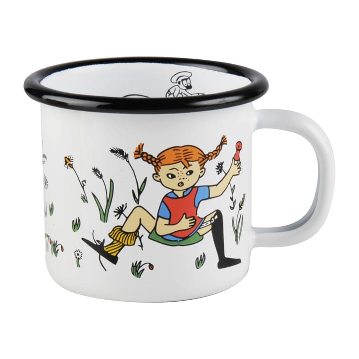 Pippi and Mr. Taza esmaltada Nilsson 1,5 dl - White - Muurla