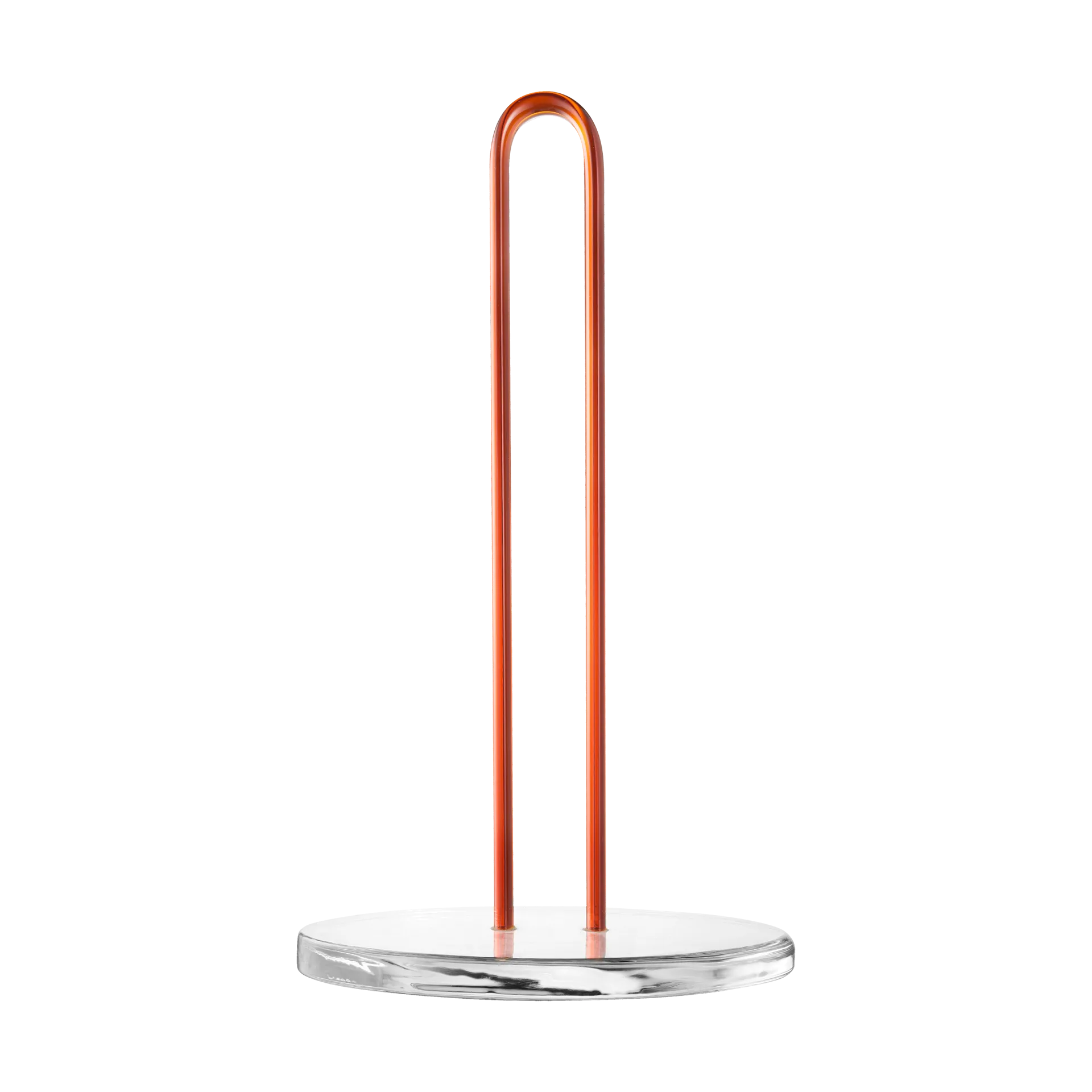 Portarollos de papel de cocina Loop 26 cm, Transparente-ámbar Muurla