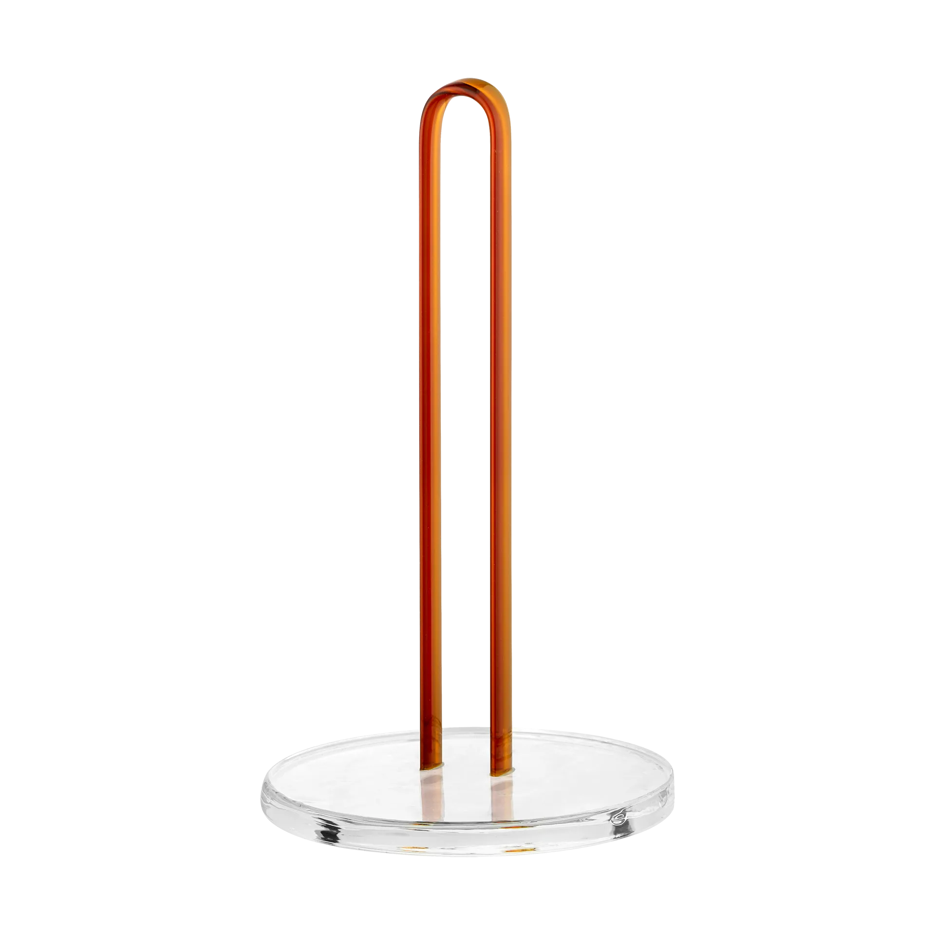 Portarollos de papel de cocina Loop 26 cm, Transparente-ámbar Muurla