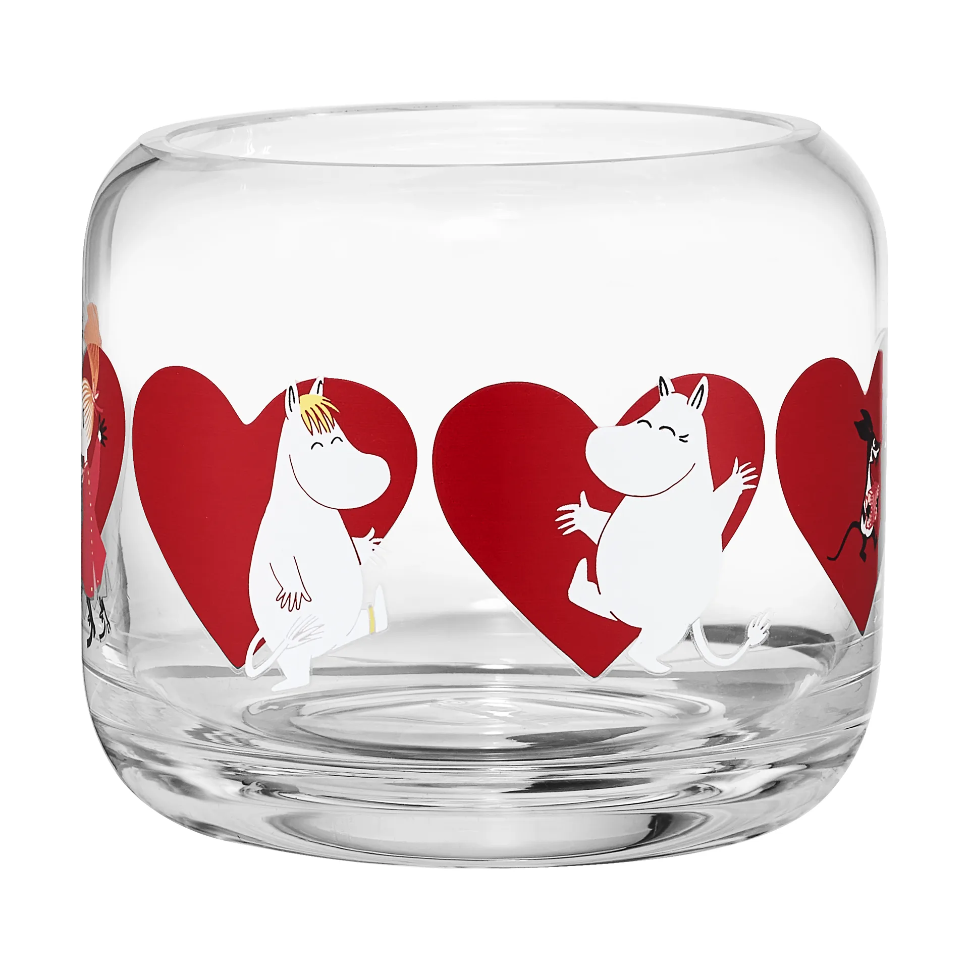 Portavelas Moomin Ø9x8 cm, Corazón Muurla