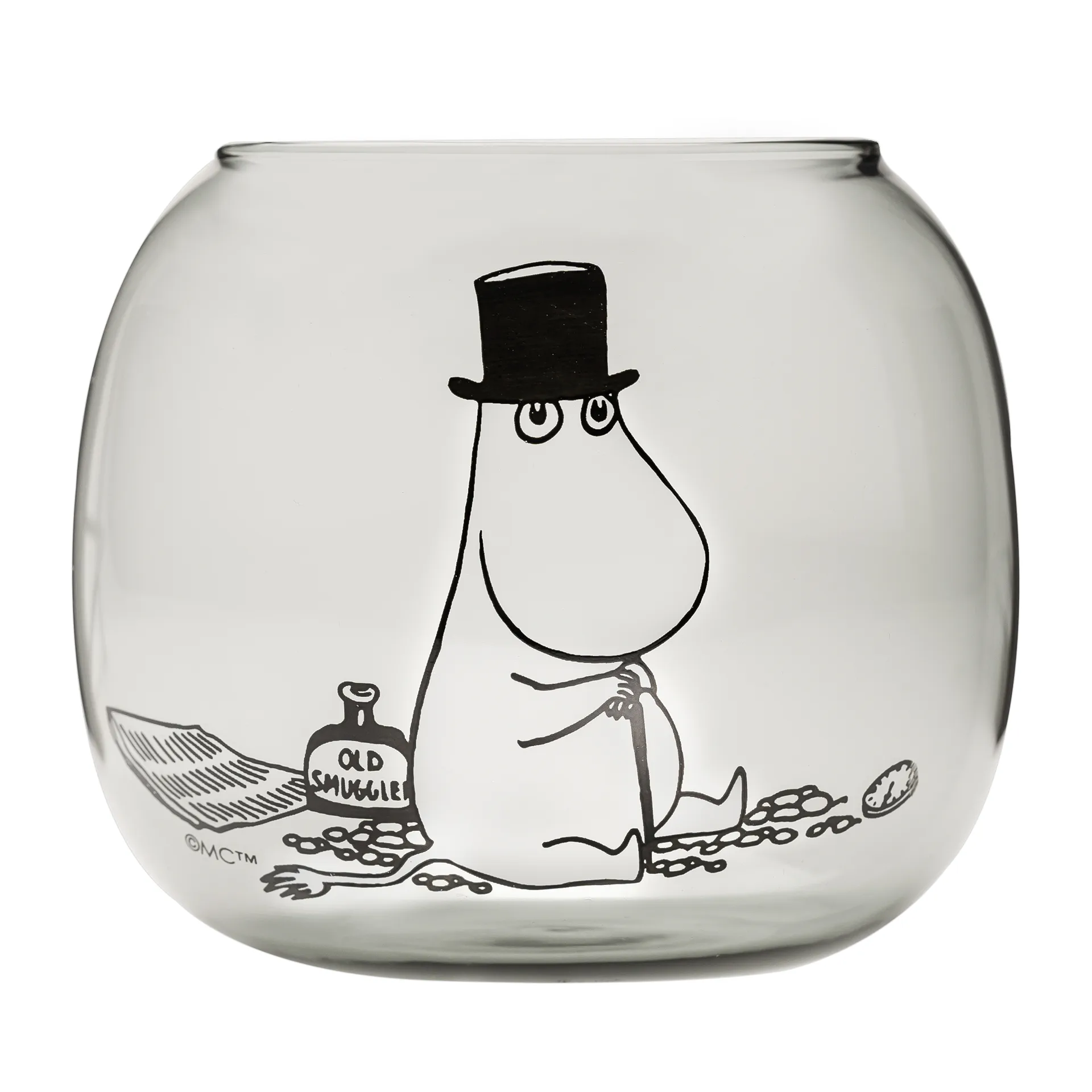 Portavelas papá Moomin 9,5 cm, gris Muurla