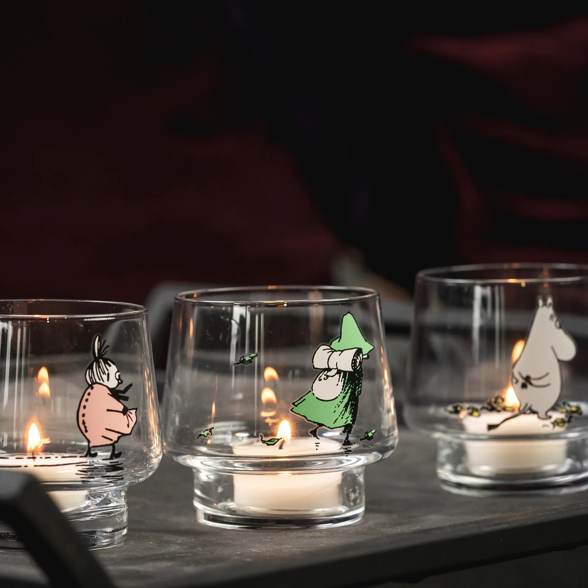 Portavelas The wait, transparente-blanco Muurla