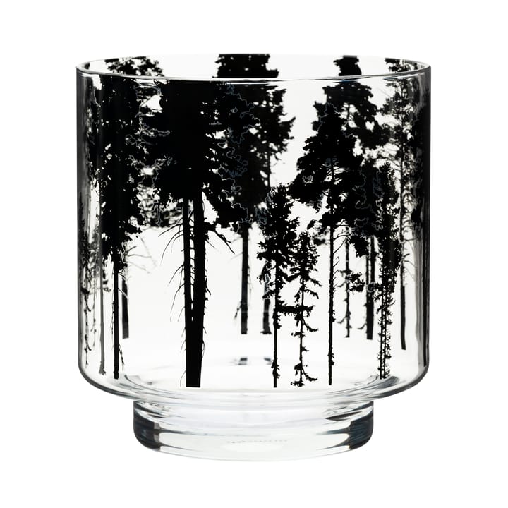 Portavelas/Jarrón Nordic The Forest 17 cm - transparente-negro - Muurla