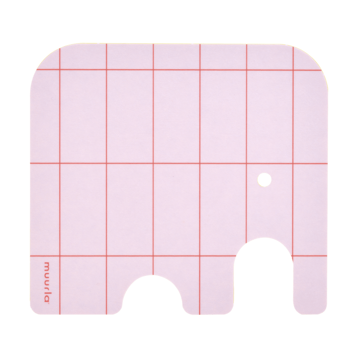 Posavasos de vidrio Elephant 11x10 cm - Pink - Muurla