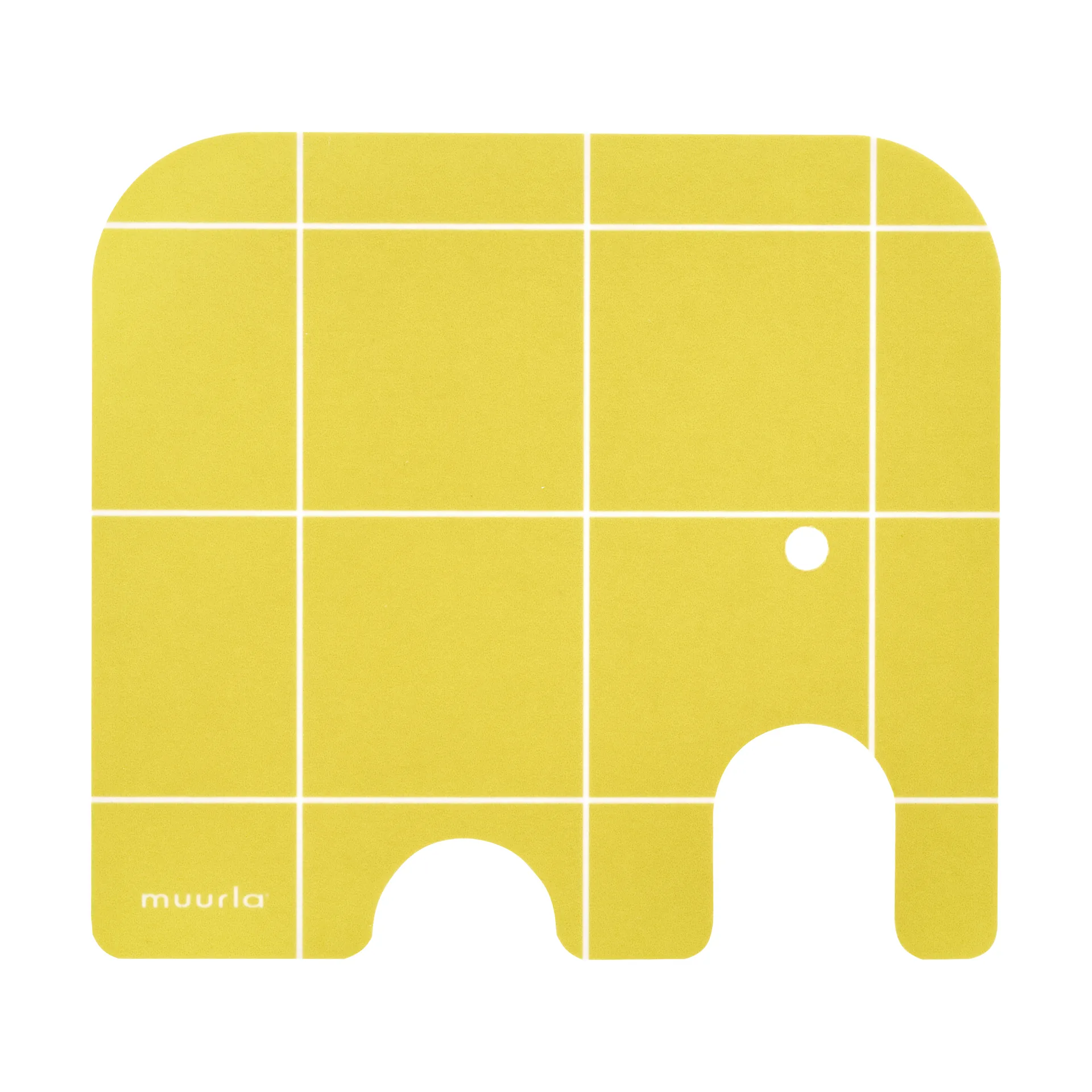 Posavasos de vidrio Elephant 11x10 cm, Yellow Muurla