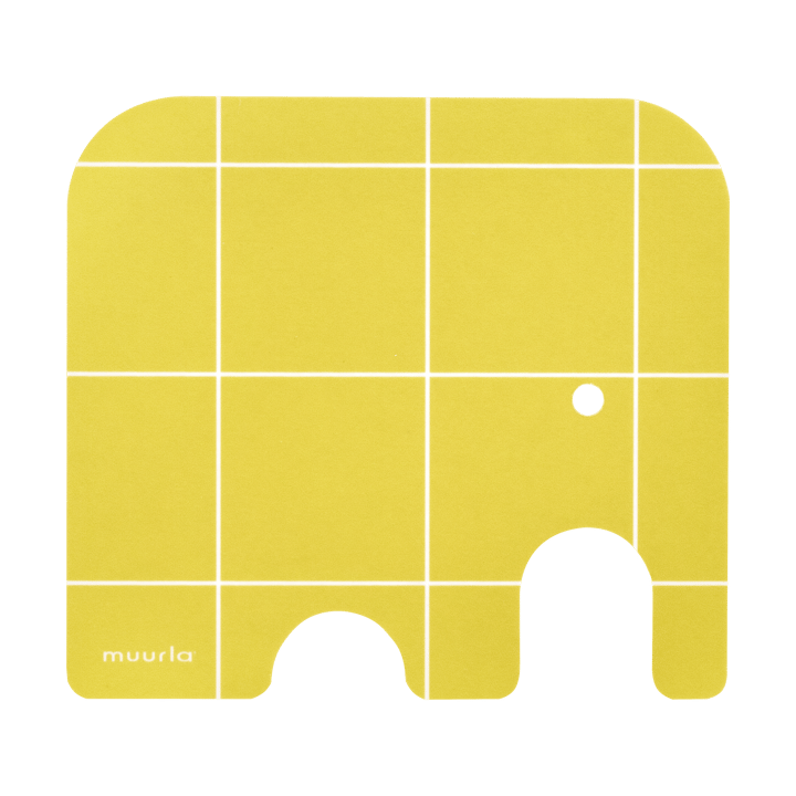 Posavasos de vidrio Elephant 11x10 cm, Yellow Muurla