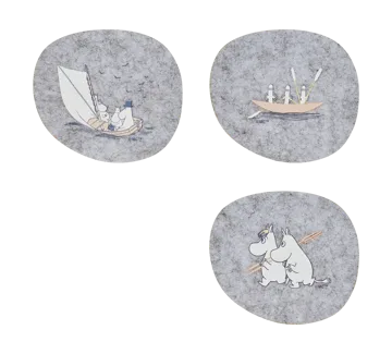 Posavasos Mumin 9,5x11 cm 4 piezas - Marineros - Muurla