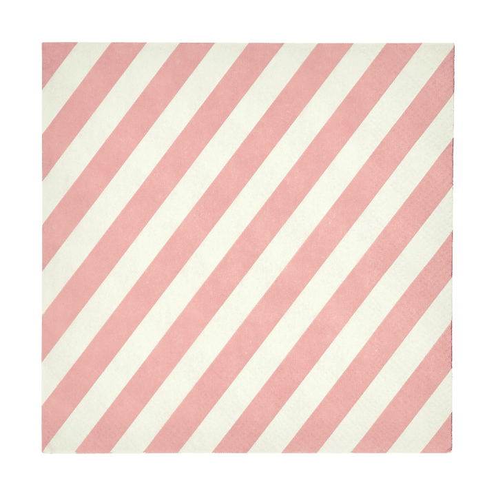 Servilletas de papel Check & Stripes 25x25 cm, 20-pack - Beige - Muurla