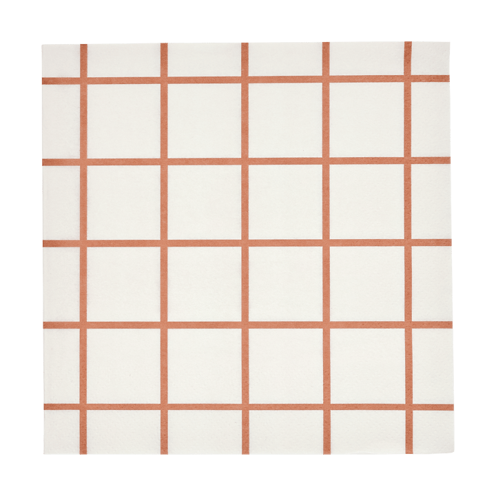 Servilletas de papel Check & Stripes 33x33 cm, 20-pack - Beige - Muurla