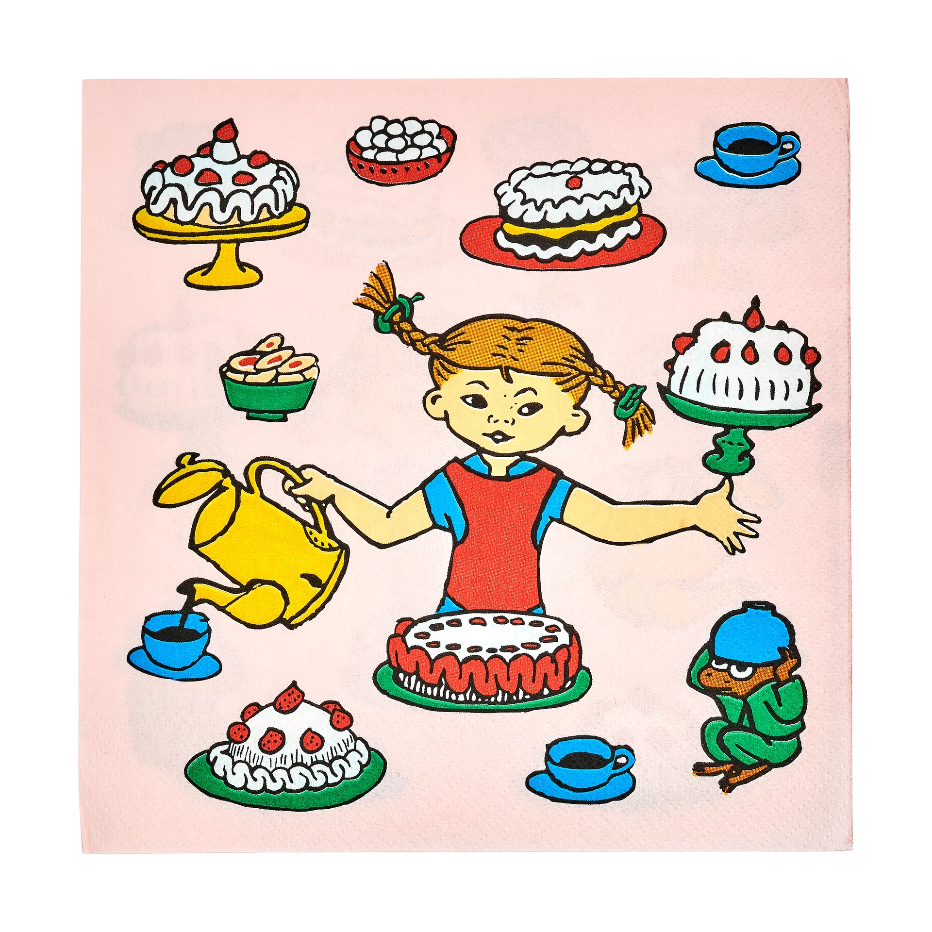 Servilletas Pippi 33x33 cm 20-pack, Cumpleaños Muurla