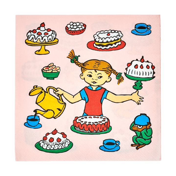 Servilletas Pippi 33x33 cm 20-pack - Cumpleaños - Muurla
