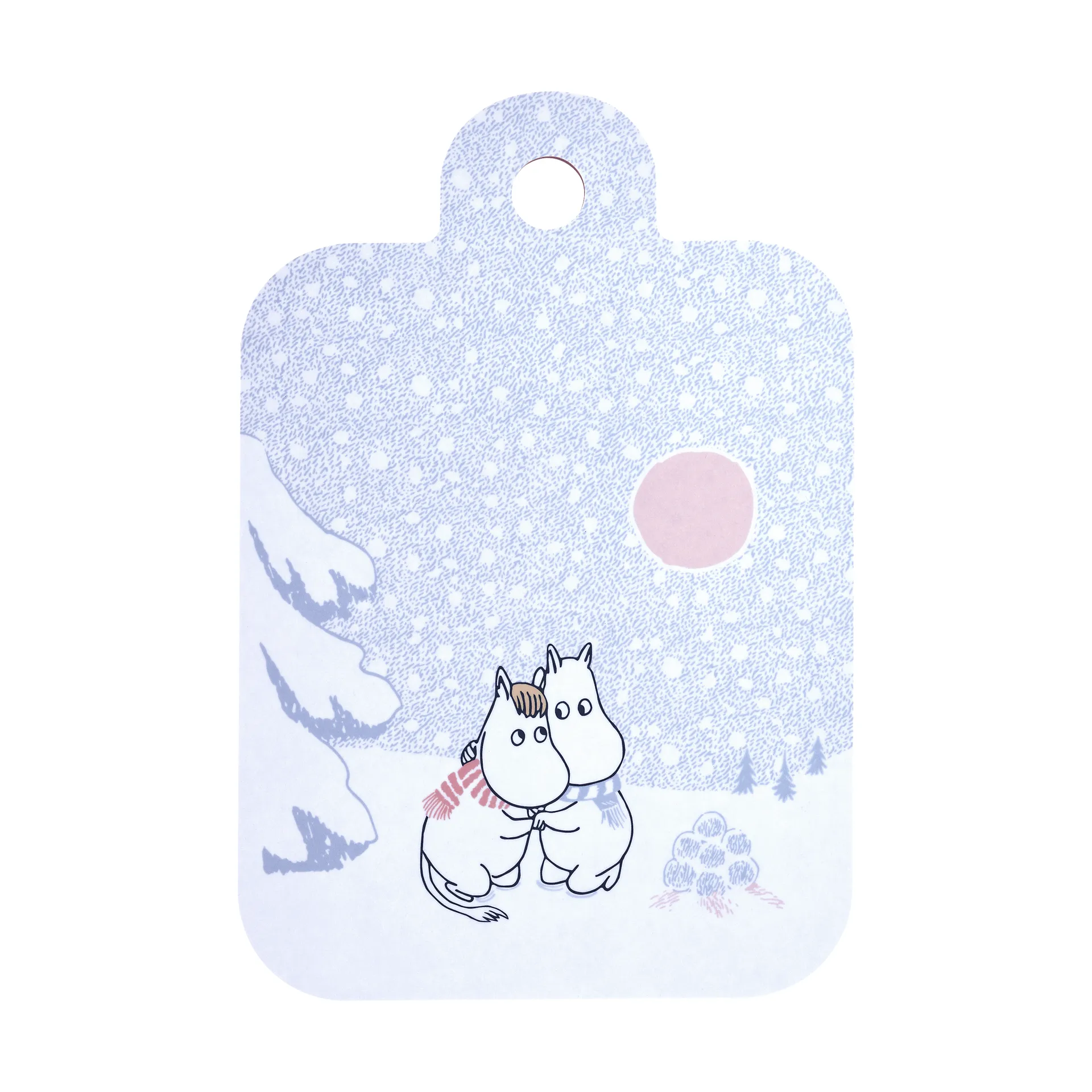 Tabla de cortar Mumin 21x31 cm, Let it snow Muurla