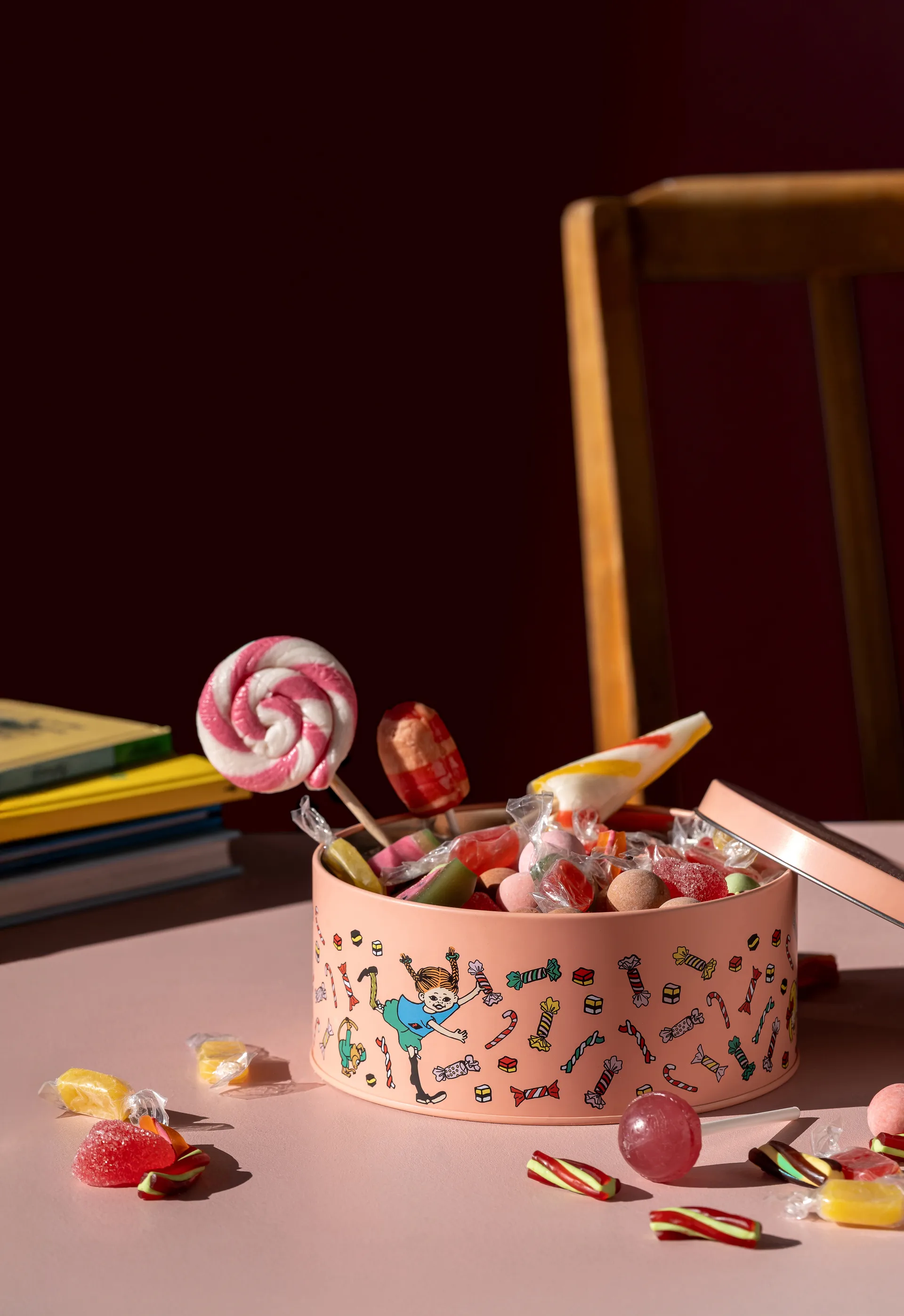 Tarro de almacenamiento Pippi con tapa Ø15 cm, Caramelo Muurla