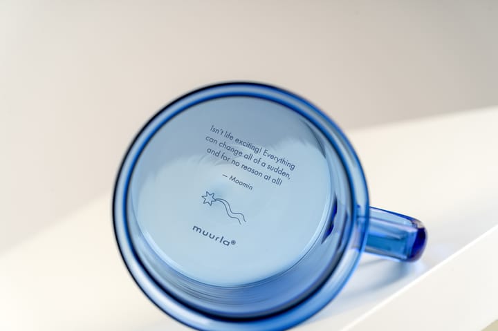 Taza de vidrio Moomin 35 cl, azul Muurla