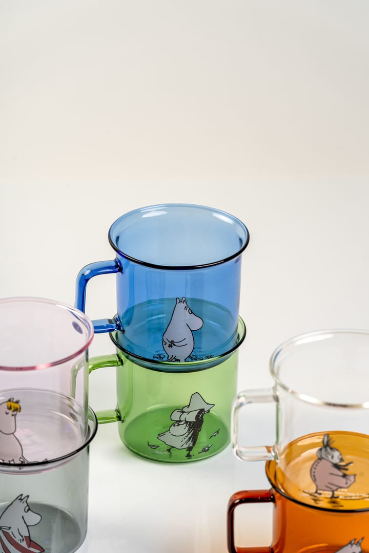 Taza de vidrio Moomin 35 cl, azul Muurla