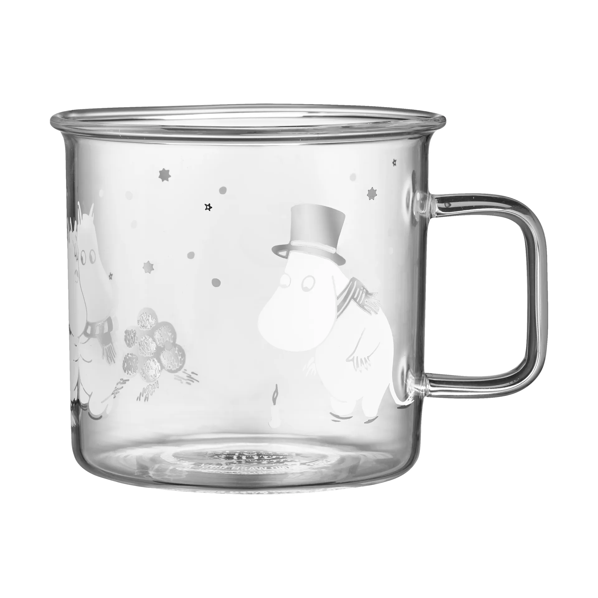 Taza de vidrio Moomin 35 cl, Let it snow Muurla
