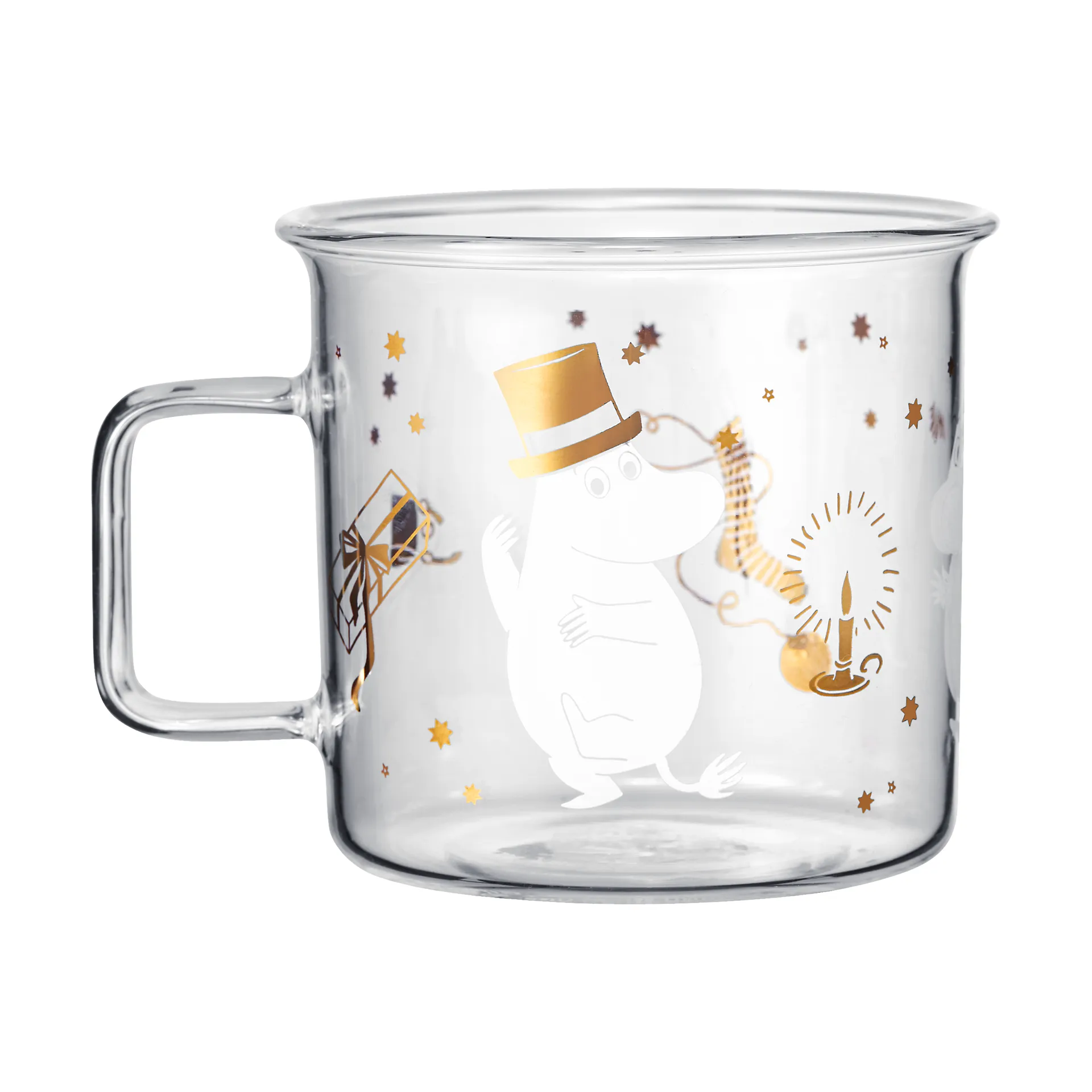 Taza de vidrio Moomin 35 cl, Sparkling stars Muurla