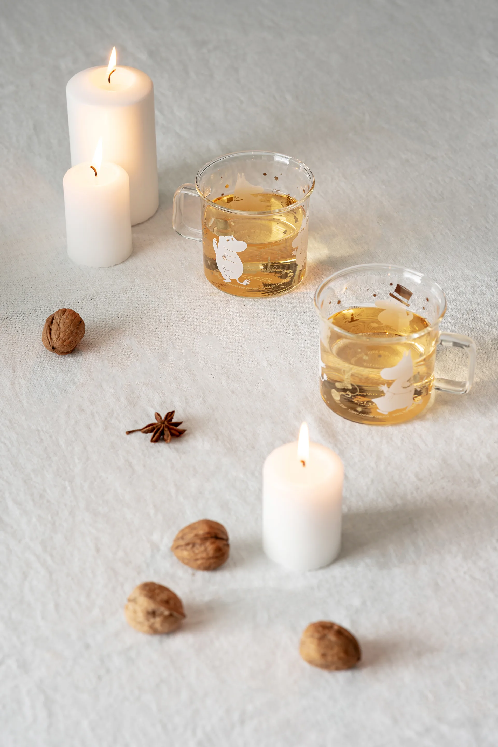 Taza de vidrio Moomin 35 cl, Sparkling stars Muurla