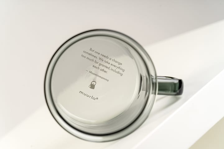 Taza de vidrio Moominmamma 35 cl, gris Muurla