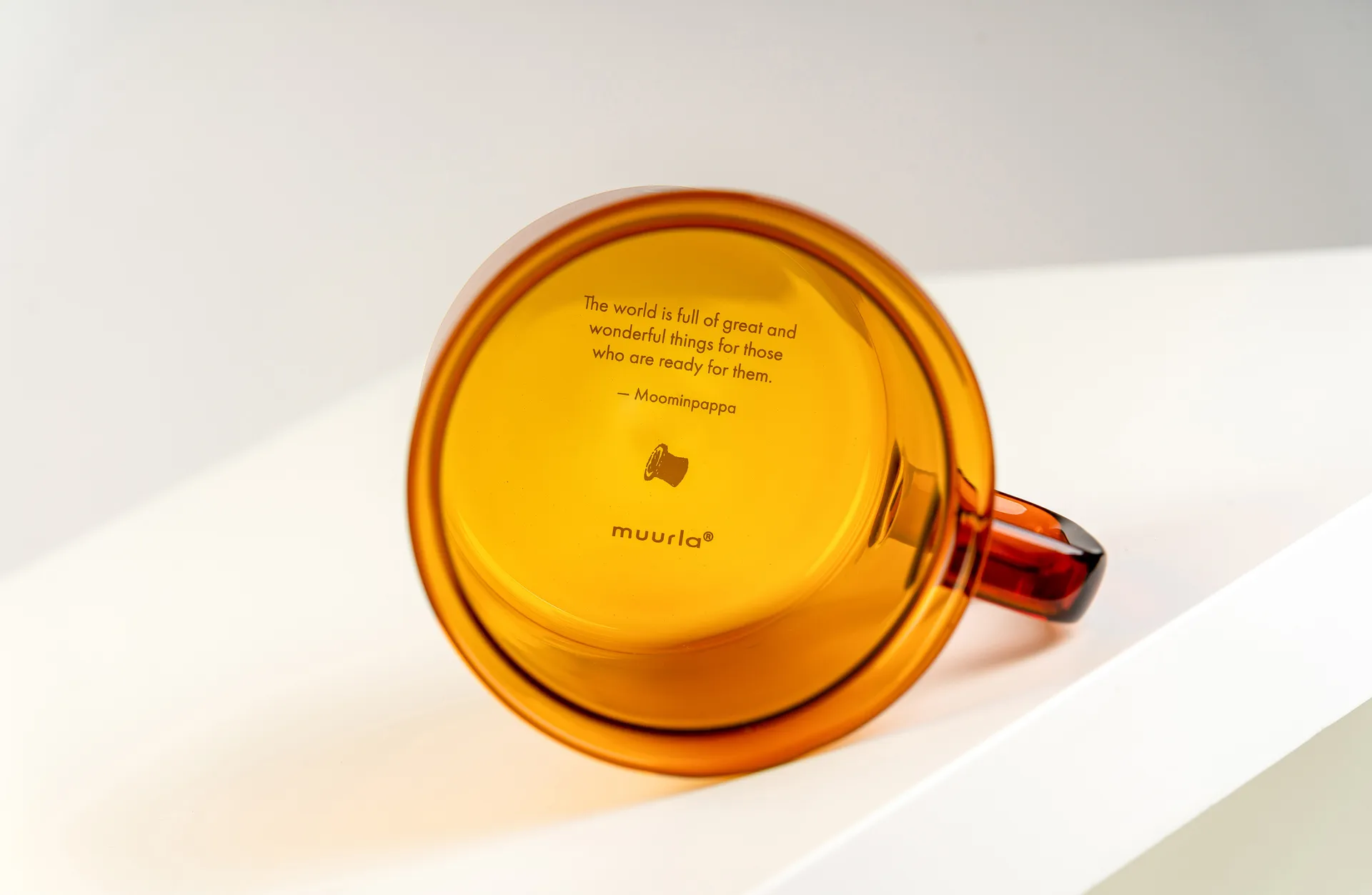 Taza de vidrio Moominpappa 35 cl, Amber Muurla