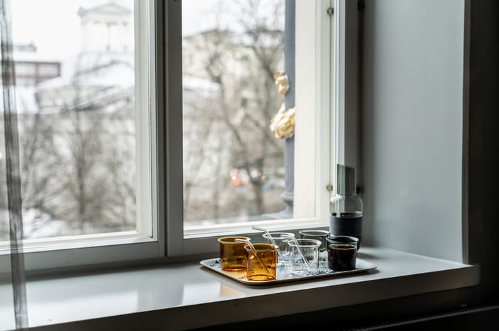 Taza de vidrio Muurla 35 cl, gris Muurla