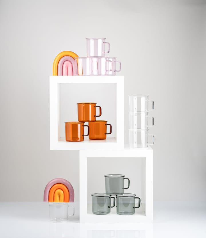 Taza de vidrio Muurla 35 cl, Rosa Muurla