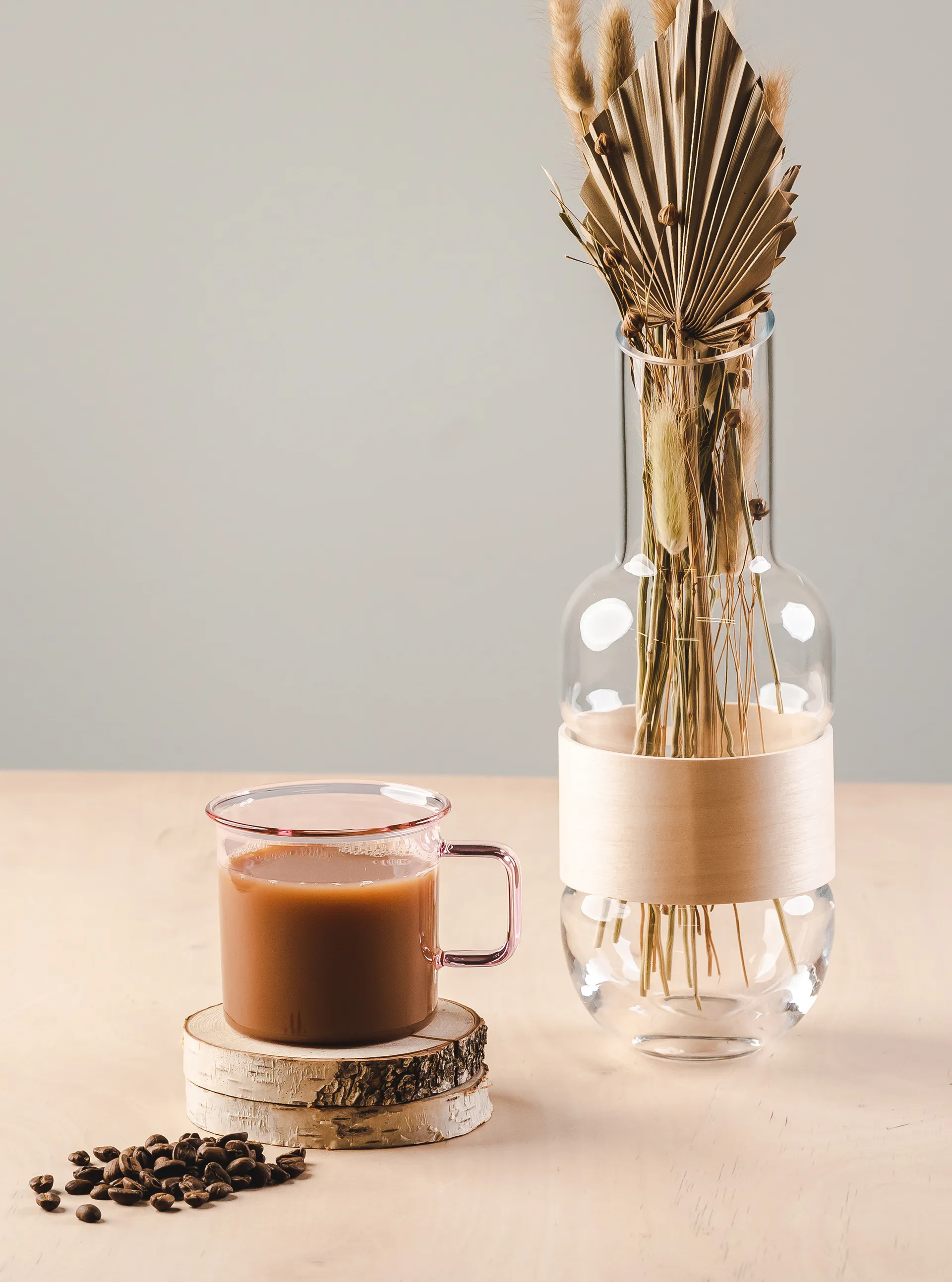 Taza de vidrio Muurla 35 cl, Rosa Muurla