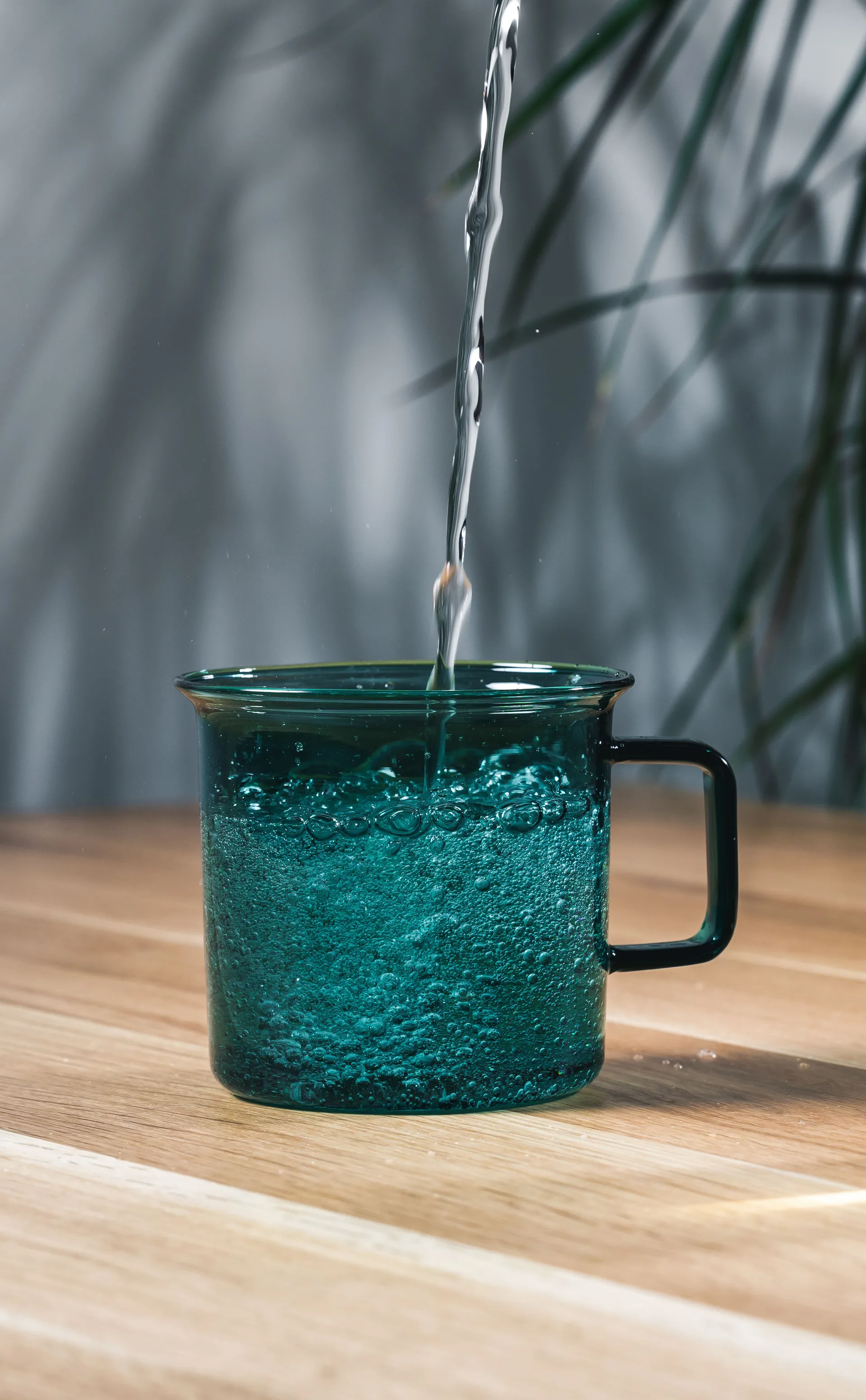 Taza de vidrio Muurla 35 cl, Teal Muurla