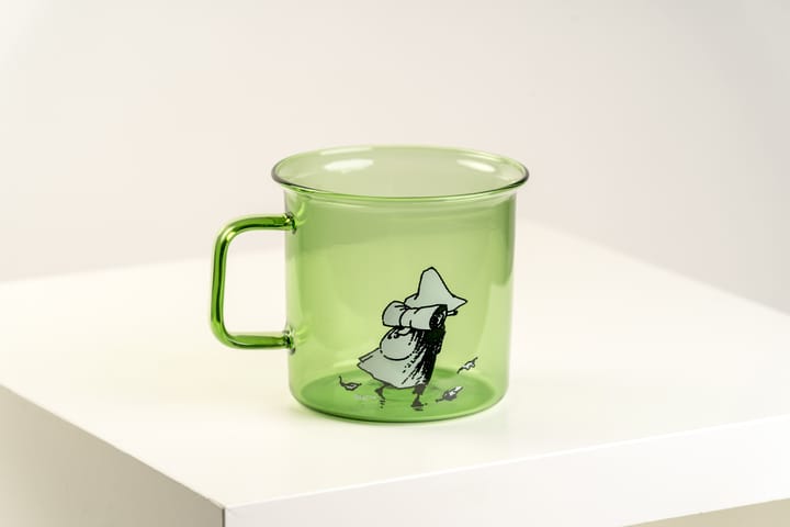 Taza de vidrio Snufkin 35 cl, verde Muurla