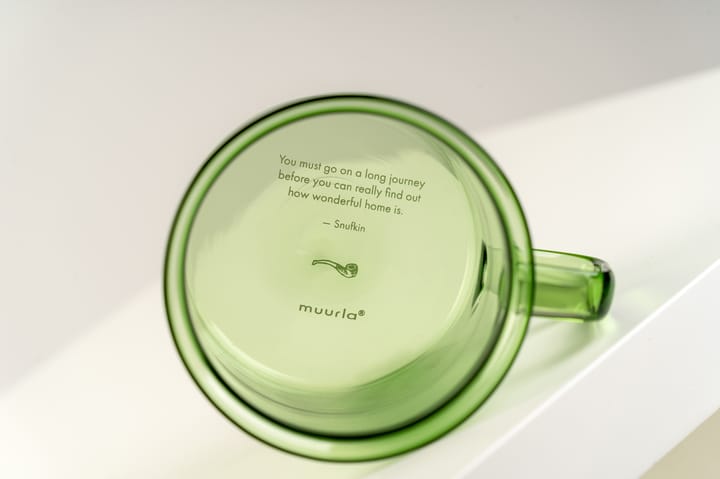 Taza de vidrio Snufkin 35 cl, verde Muurla