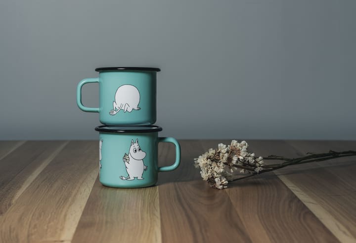 Taza esmalatada Moomin Retro 37 cl, Mint Muurla