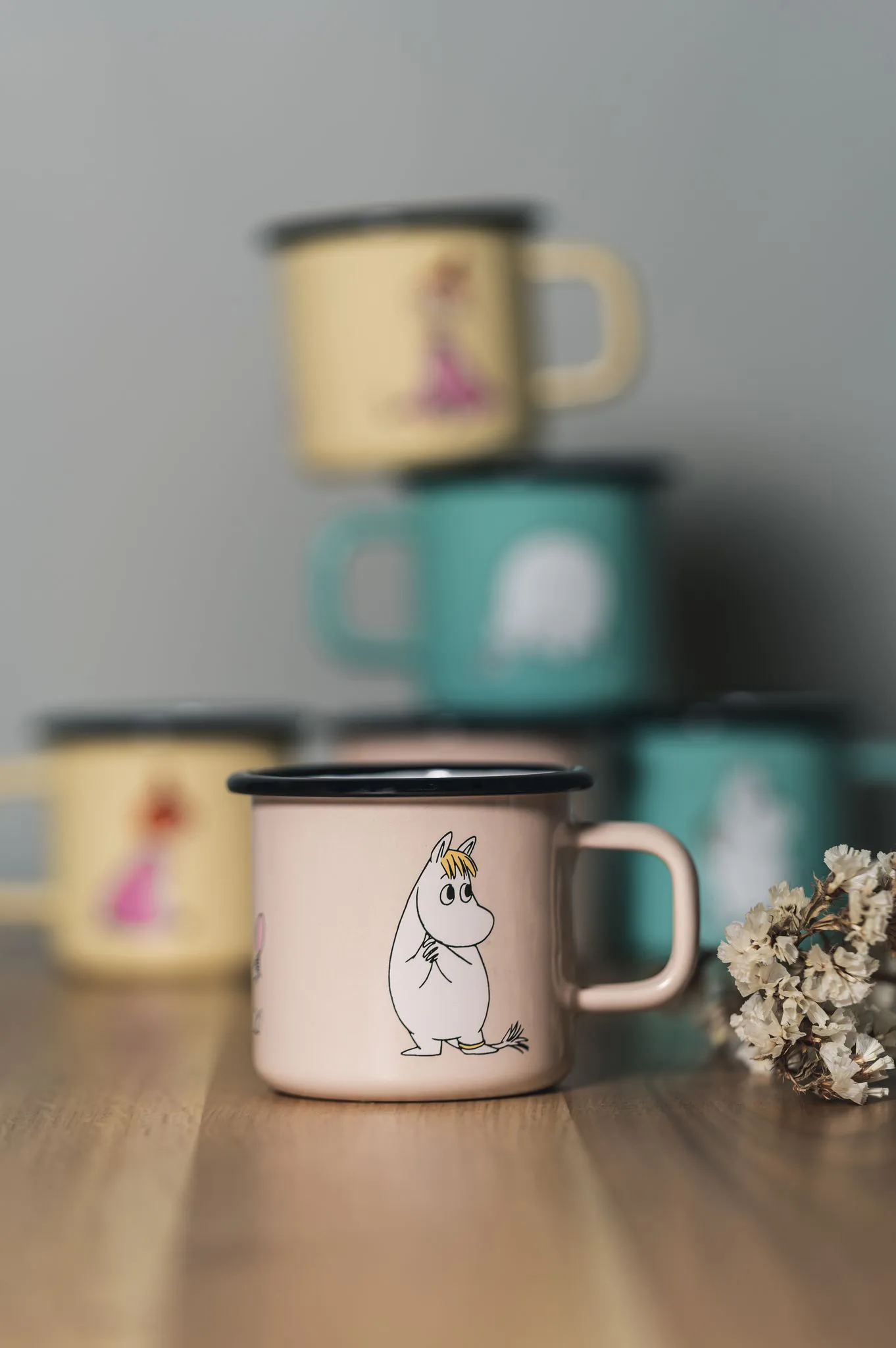 Taza esmalatada Snorkmaiden Retro 37 cl, Beige Muurla