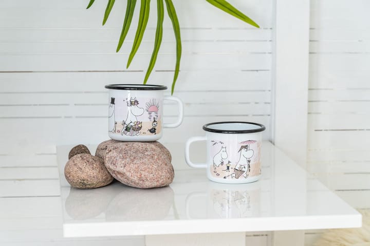 Taza esmalatada The Beach Retro 37 cl, White Muurla