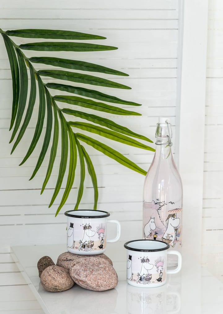 Taza esmalatada The Beach Retro 37 cl, White Muurla