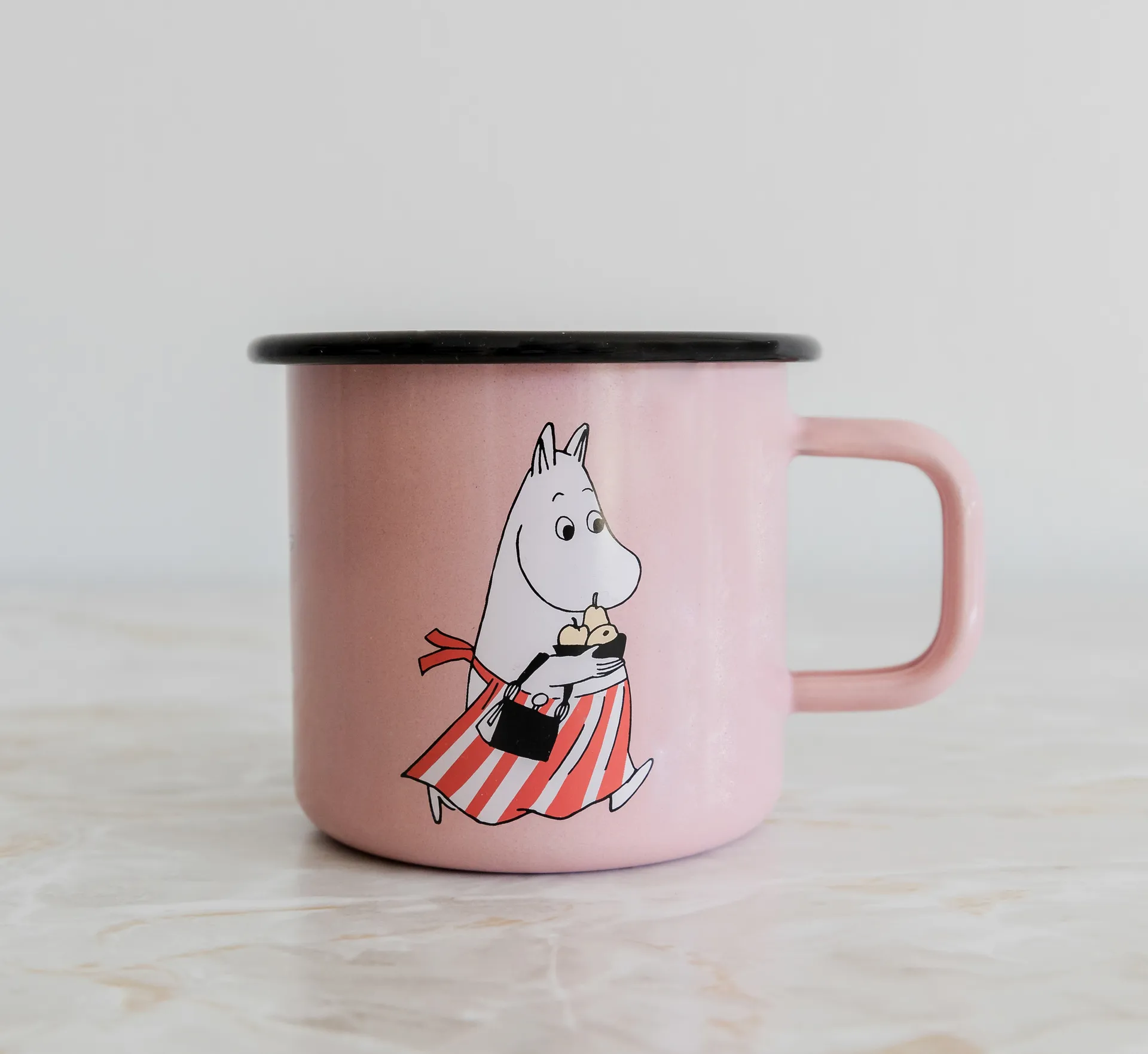 Taza esmaltada mamá Moomin 37 cl, Rosa Muurla