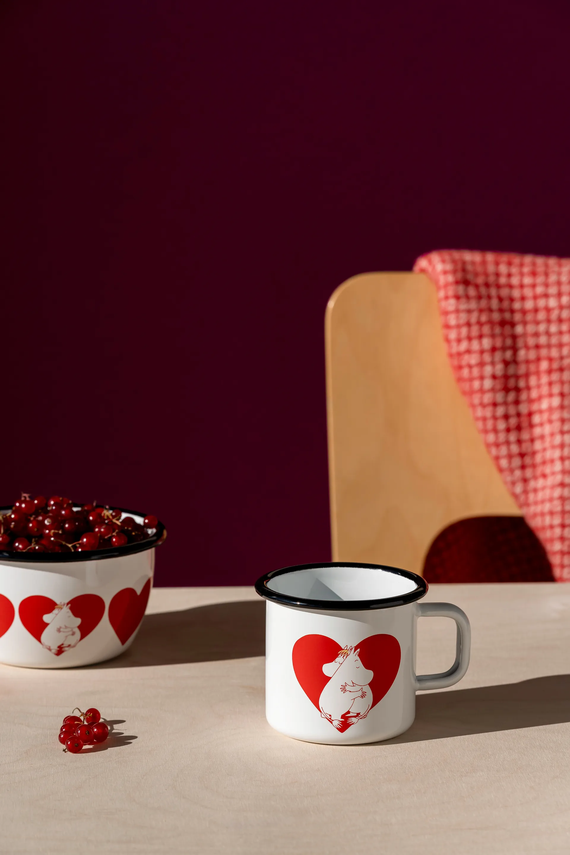Taza esmaltada Moomin 37 cl, Corazón Muurla