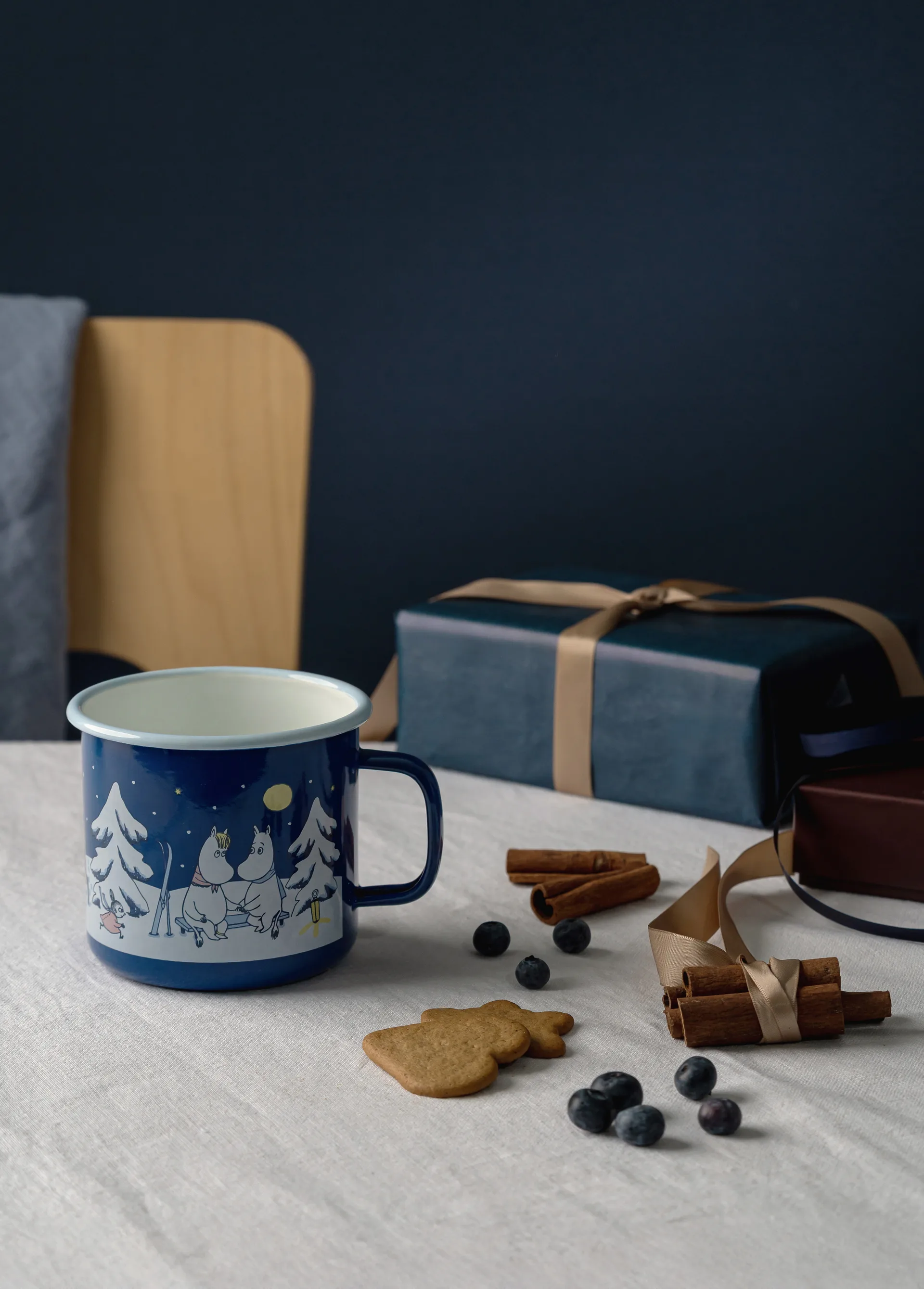Taza esmaltada Moomin 80 cl, Noche estrellada Muurla