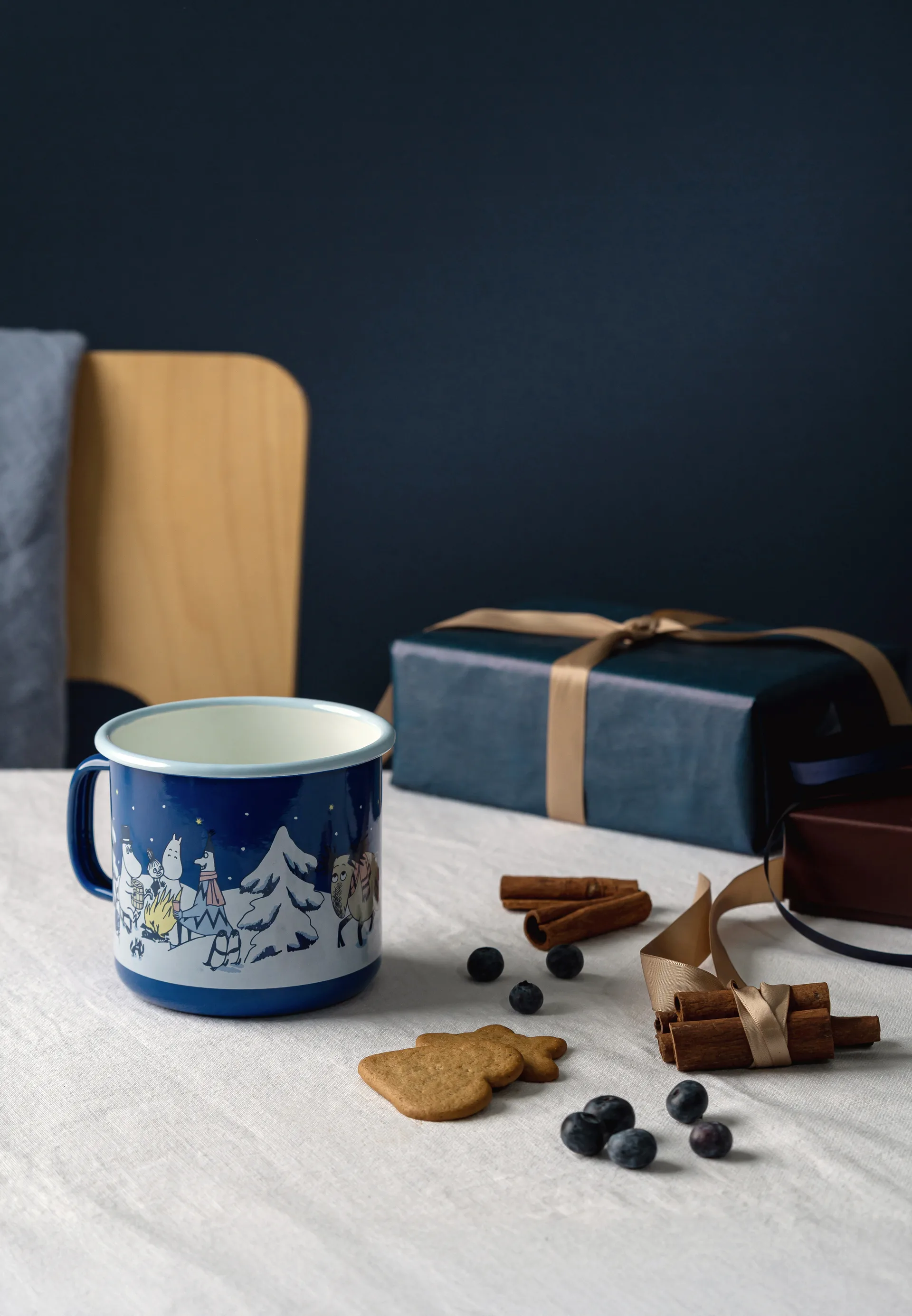 Taza esmaltada Moomin 80 cl, Noche estrellada Muurla