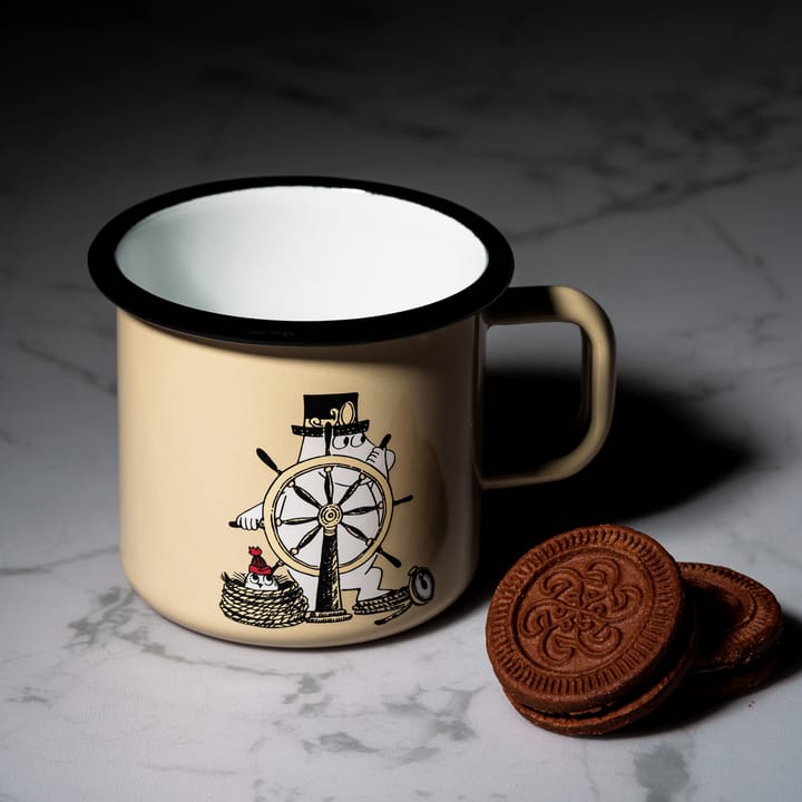 Taza esmaltada Moomin Äventyraren 37 cl, Beige Muurla