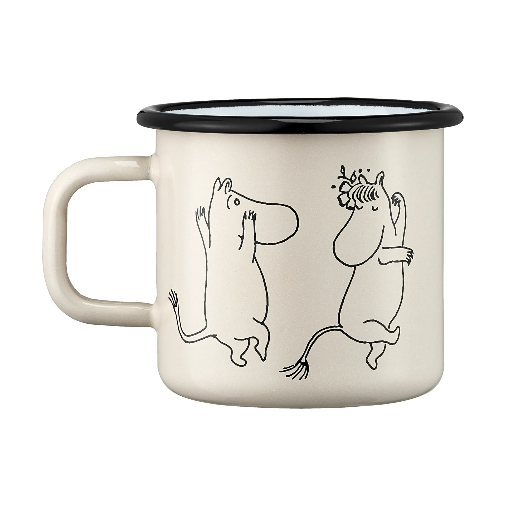 Taza esmaltada Mumin 80, 37 cl, Blanco Muurla