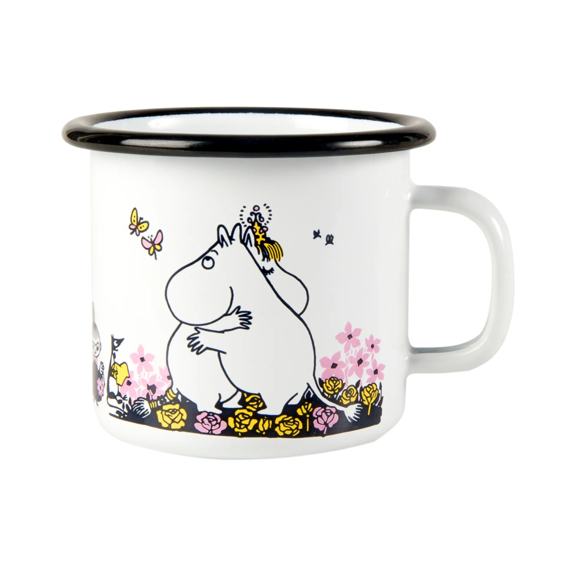 Taza esmaltada Mumin abrazo 25 cl, blanco Muurla