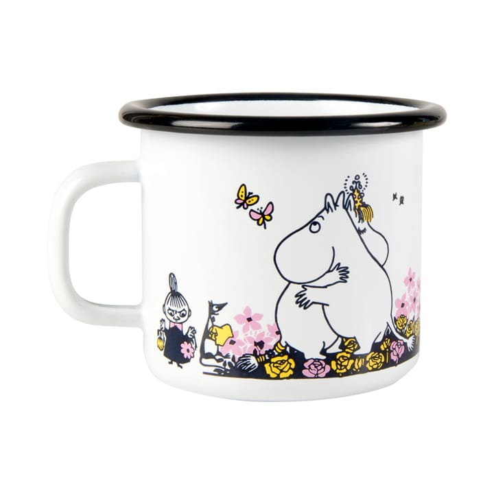Taza esmaltada Mumin abrazo 25 cl, blanco Muurla