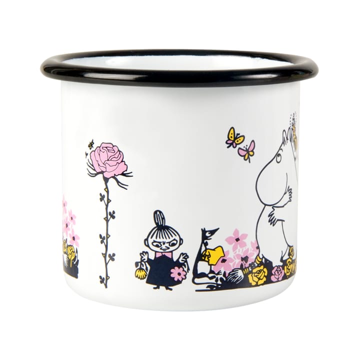 Taza esmaltada Mumin abrazo 25 cl, blanco Muurla