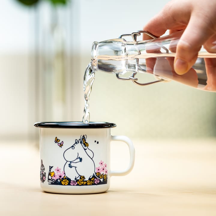 Taza esmaltada Mumin abrazo 25 cl, blanco Muurla