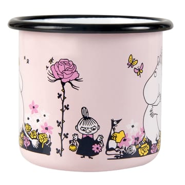 Taza esmaltada Mumin abrazo 37 cl - Rosa - Muurla