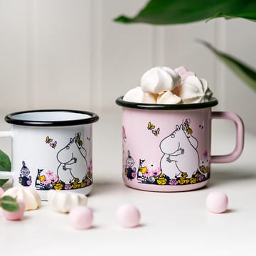 Taza esmaltada Mumin abrazo 37 cl - Rosa - Muurla