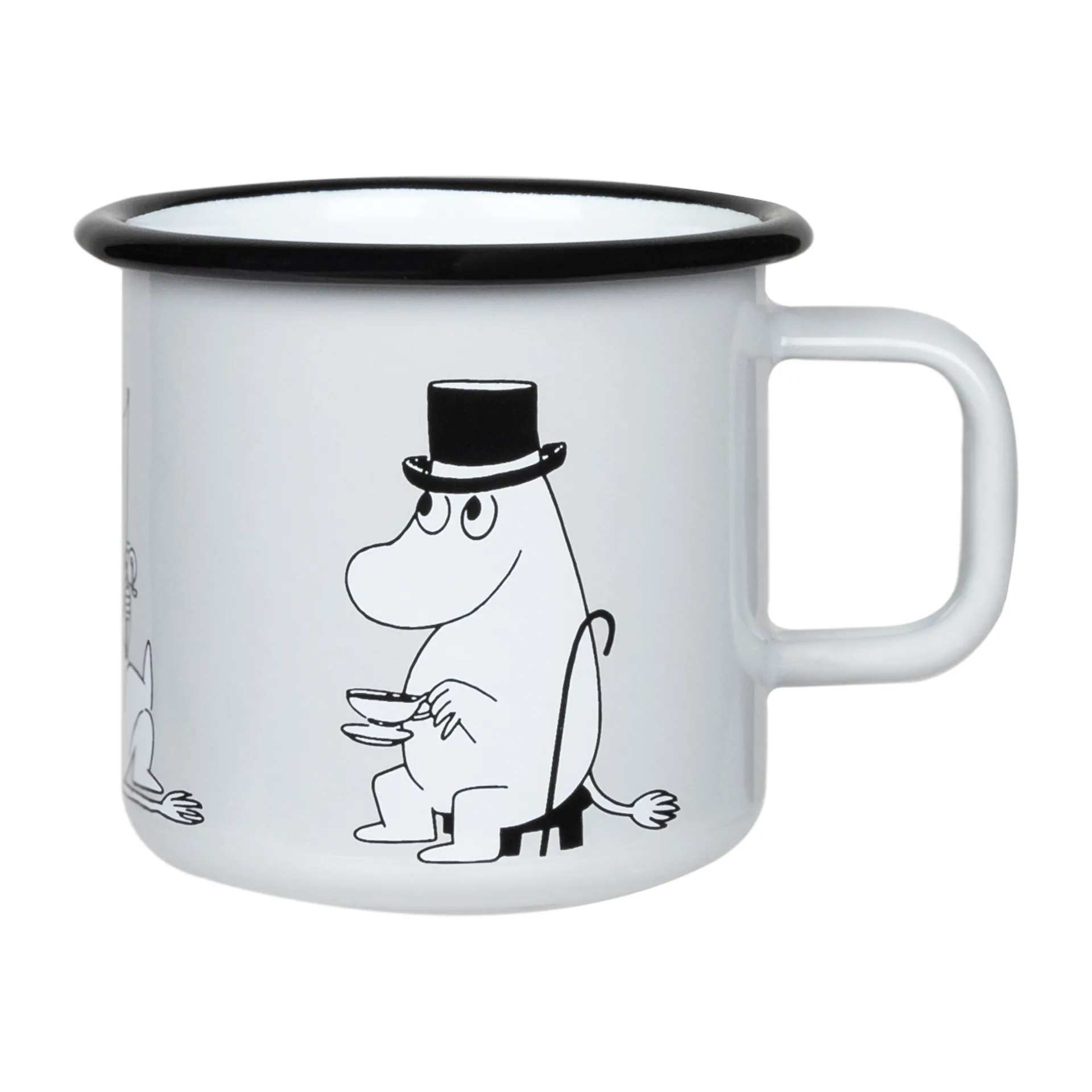 Taza esmaltada papá Moomin 37 cl, gris Muurla